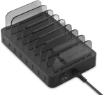CONCEPTRONIC 8-Port 75W Charger, 2x USB-C 6x USB-A Desk PD Black