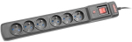 Armac M6/15/CZ surge protector, black, 1.5 m, 6 outlets