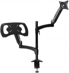 Trust Monitor and Laptop Arm, Ergonomic Dual Mount, Black