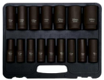 ADLER Long Impact Sockets 16pcs 1/2" 10-32mm