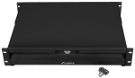 Lanberg Drawer for rack cabinets 19 inches 2U 360mm black 2U/483x360mm load capacity up to 90kg 4-point assembly