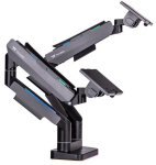 Thermaltake Dual RGB gaming monitor arm, black, 17-35"