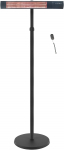 Tunabone Electric Standing Patio Heater, Single Carbon Golden Tube, 2500 W, Black