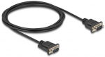 Delock RS-232 Seriell Kabel D-Sub9 Stecker zu Stecker mit schmalem Steckergeh&auml;use 2 m