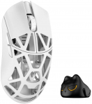 WL Mouse Beast X Mini Pro Solid Sides gaming mouse, Omron optical switches - white