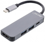 InLine Multifunktions-Hub USB 3.2, 1x USB-C, 2x USB-A, HDMI,