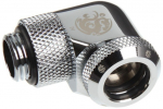 Bitspower Multi-Link Adapter Anschluss 90 Grad G1/4 Zoll AG auf 12mm AD Hardtube - drehbar, silber