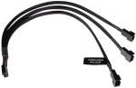 Alphacool Y-Splitter 4-Pin to 3x 4-Pin PWM 30cm - Black