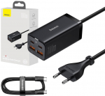 Baseus GaN3 Pro wall charger 2xUSB-C + 2xUSB, 100W (black)