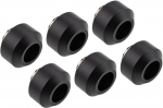 Optimus Nickel-Plated Hard Tube Fittings, 12mm, 6-Pack with Tool - Black