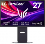 LG 27" UltraGear UHD 4K Nano IPS Black Gaming Monitor, Dual-Mode, DP 2.1, 240Hz (FHD 480Hz), 1ms, DisplayHDR 600