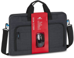Rivacase Regent 8058 43.9 cm (17.3") Messenger case Black, Cyan