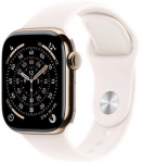 Apple Watch Series 11 (GPS + Cellular) 42 mm Guld Cream SmartWatch