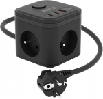 KERG SMART 3-socket power strip with USB-A and USB-C charger 1.5m