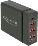 Delock USB charger 1 x USB-C PD 3.0 + 3 x USB-A 60 W + 12 W