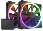 NZXT F140 PWM Fan, 2-Pack with Controller, black