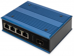 DIGITUS Industrial 4-Port 10/100 Switch Blue