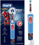 Oral-B | Electric Toothbrush | Vitality PRO Kids Spiderman | Rechargeable | For kids | Number of brush heads included 1