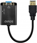 Savio HDMI-VGA Adapter AK-76 with Audio, SAVIO