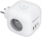 Qoltec Power cube 6in1 extension cord 3xAC USB