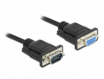 Delock RS-232 Kabel Seriell D-Sub9 Stecker zu Buchse mit schmalem Steckergeh&auml;use 3 m