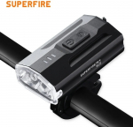 Bicycle flashlight BL22, 450lm, 3W, rechargable USB, 1800mAh, IP54
