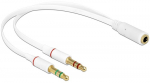 Headset Adapter 1 x 3.5 mm 4 pin Stereo jack female > 2 x 3.5 mm 3 pin Stereo jack male (iPhone)
