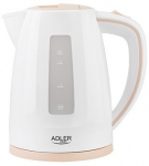 Adler AD 1264 electric kettle 1.7 L 2200 W Hazelnut, White