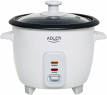 Adler Rice Cooker AD 6418, 300W, 0.6L, 2 Programs, White