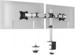 DURABLE Monitorhalterung SELECT f&uuml;r 2 Mon. Tischbef Silber