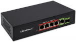 Qoltec Ethernet PoE SWITCH 4x RJ45 PoE 1x RJ45Upli