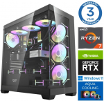 INTOP AQUA Ryzen 7 7700X 32GB DDR5 1TB SSD M.2 NVME+2TB RTX5060Ti 16GB WIN11