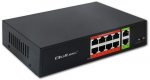 Qoltec FAST Ethernet PoE SWITCH 8xRJ45 2xRJ45 Uplink