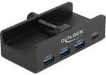 Delock external USB 5 Gbps 4-port hub, 3x USB-A, 1x USB-C, black