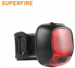 Bicycle tail light, RED, rechargable micro USB, 2.6W, 6h. , IP54