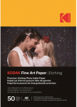 Kodak photo paper 10x15cm Fine Art Paper Etching 210g 50 sheets