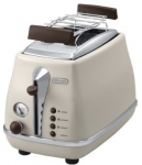 DELONGHI Icona Vintage Toaster CTOV 2103.BG 900W, Stainless steel, Crumb tray, Defrost, Beige