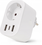 ENTAC WiFi socket adapter 1-way with 2x USB-A 1x USB-C