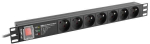 LANBERG POWER STRIP PDU RACK 19" (1U, 16A, 7X 230V PL, 2m)