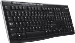 Logitech Wireless Keyboard K270 (Black, DE Layout, Retail)
