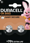 Duracell CR2032 Lithium Button Cell Battery 3.0V 2-Pack
