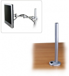 Lindy 450MM In-Desk Pole, Silver