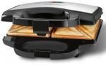 Clatronic ST 3778 sandwich maker 750 W Black, Stainless steel