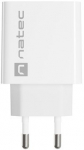 NATEC USB Charger Ribera USB-A 18W white