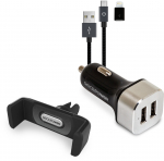 RealPower KFZ-Ladeger&auml;t Set Kabel Halterung Smartphone