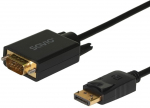 Savio Cl-203 1.8 m DisplayPort VGA (D-Sub) Black