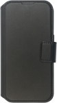 eSTUFF INFINITE MILAN iPhone 16 Plus Black Wallet Cover. Material: 50% recycled PC + 37% recycled PU