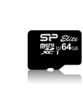 Silicon Power memory card microSDXC 64GB Elite + adapter
