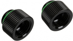 Bitspower Touchaqua Adapter gerade G1/4 Zoll AG auf G1/4 Zoll IG - 2er Pack, 10mm, schwarz