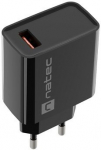 NATEC USB Charger Ribera USB-A 18W black
